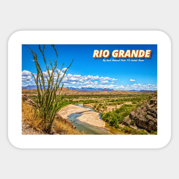 Rio Grande at Big Bend Sticker by Gestalt Imagery
